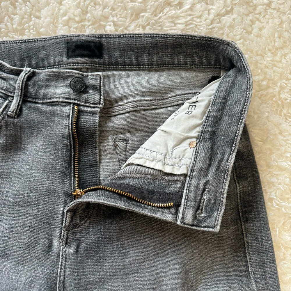 Mother Jeans The Mid Rise Dazzler Ankle Open Later Faded Black Stone Wash Sz 25 - Picture 8 of 11